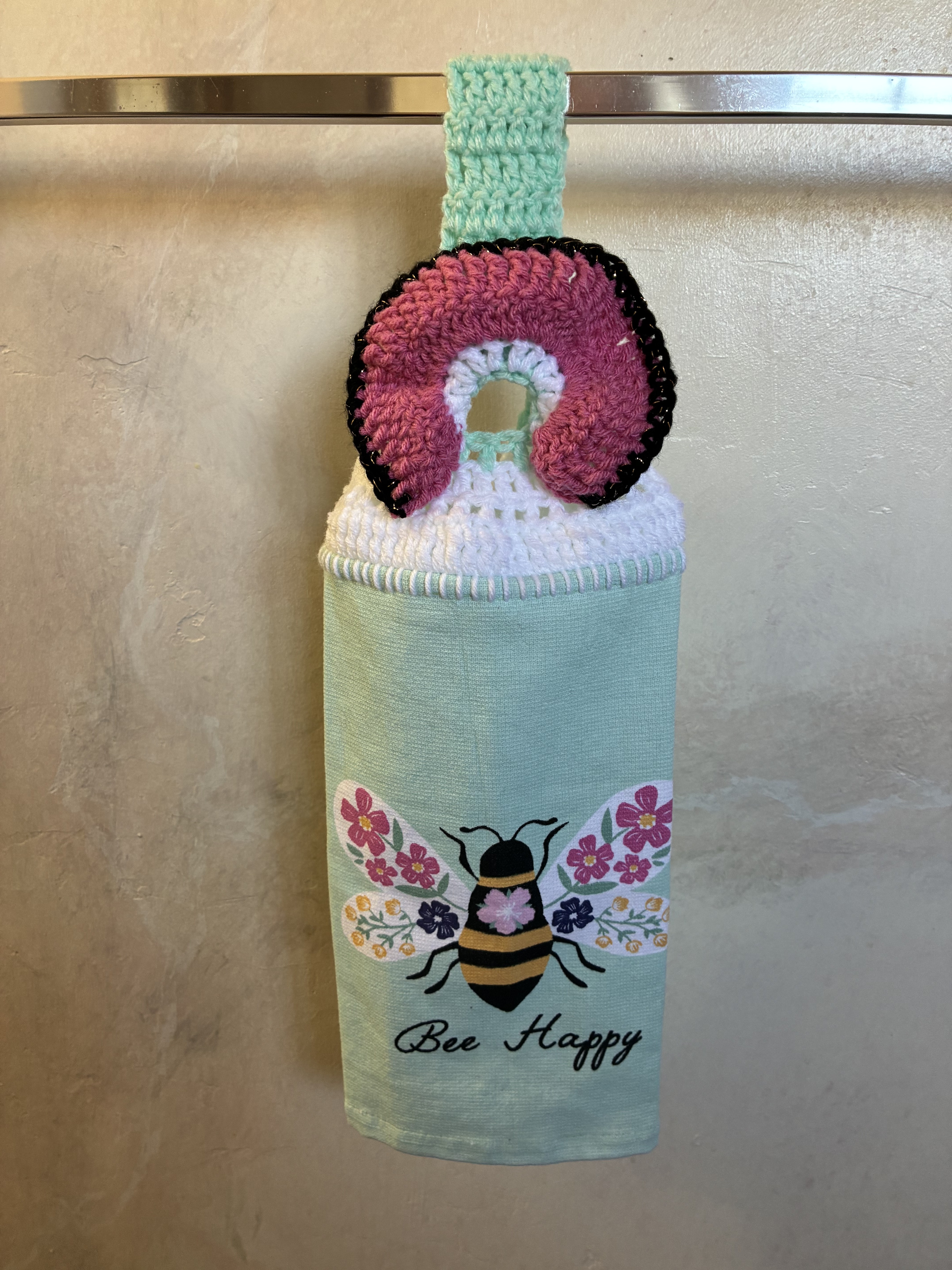 Handmade Crocheted Hanging Towel