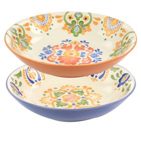 Laurie Gates Tierra 2 Piece Round Stoneware Dinner Bowl Set in Assorted Designs