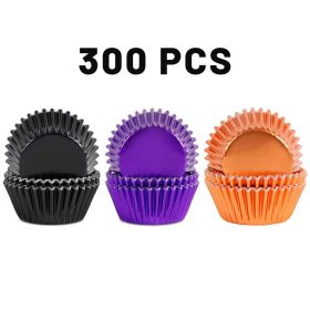 300 Pcs Halloween Foil Cupcake Liners
