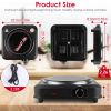 1200W Electric Infrared Single Burner Portable Heating Hot Plate Stove Countertop RV Hotplate with 7.5” Glass Cooktop Stepless Temperature Adjustments