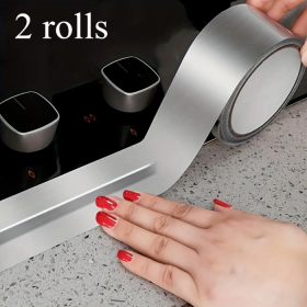 Silver Foil Tape, Waterproof Caulk Strip, Kitchen Caulk Self-adhesive Waterproof Repair Tape, Oil-proof, Toilet Seal Self-adhesive Tape-Selling On Tem