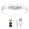 Rechargeable Motion Sensor Ceiling Light Dimmable LED Ceiling Light with Remote Timer 3 Light Colors 3 Modes for Stairs Garage Bathroom