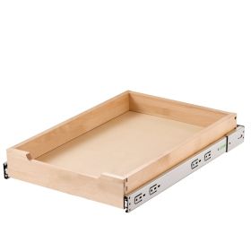 Pull Out Cabinet Organizer, 14"W x 21"D Cabinet Drawer, Soft Close Slide out Shelf, Heavy-Duty Sliding Wood Drawer, Bottom and Side Assembly Base Cabi