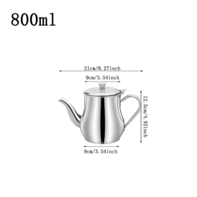 Color: Light Grey - 800ml - Cooking Oil Filter Pot Container Oil Separator Bottle Stainless Steel Storage Pot Oil Tank With Filter Mesh Kitchen
