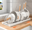 Qwork Pot and Pan Storage Rack, Extendable Pot and Pan Organizer for Kitchen Cabinets
