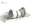 Qwork Pot and Pan Storage Rack, Extendable Pot and Pan Organizer for Kitchen Cabinets