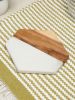 Trivet Marble and Wood Large Coasters | Marble and Acacia Wood |  Kitchen Table Protector
