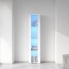 Side cabinet with aluminum strip lamp,