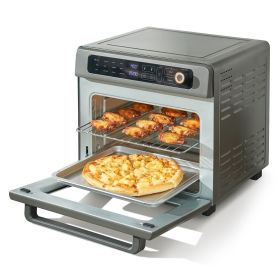 VEVOR 12-IN-1 Air Fryer Toaster Oven, (SEE MY BLOG) 25L Convection Oven, 1700W Stainless Steel Toaster Ovens Countertop Combo with Grill, Pizza Pan