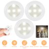 3 Pack LED Tap Lights for Kitchen Cabinet Stairs Closet Wireless Puck Lights w/ 26FT Remote Control Timer Dimmable Battery Operated Stick On