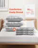 VEVOR Vacuum Storage Bags, 10 Jumbo Space Saver Vacuum Seal Bags, Compression Airtight Space Bags, Zipper Sealer Bags for Clothes, Bedding, Blanket