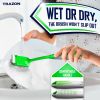 Dish Brush Set of 4 with Bottle Water Brush Scrub Brush and Scrubber Brush Green Brushes for Kitchen Ergonomic Non Slip Long Handle for Cleaning Clean