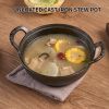 WANGYUANJI Yuanbao Pot 13.4", Cast Iron Stew Pot, Non-coated Non-stick Saucepan for Making Soup, Cooking Porridge, Gas, Induction, with Wire Balls