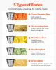 VEVOR Electric Cheese Grater Salad Maker, 200W Salad Shooter, Electric Vegetable Slicer Shredder Chopper for Fruits with 5 Attachments