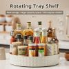 A Multifunctional Rotating Seasoning Rack For The Corner Of The Kitchen Countertop, Which Can Be Used To Store Bottles Of Oil, Salt