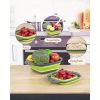 Over-the-Sink Colander, Extendable Strainer Basket for Washing Vegetables and Fruits, Draining Cooked Pasta, and Drying Dishes- Set of 2 Sizes