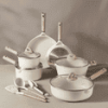 Carote 13-Piece White Granite Nonstick Cookware Set – Induction & All-Stove Compatible, PFOA-Free