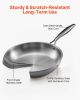 Triply Stainless Steel Frying Pan 3 Pcs Skillet 8 10 12 in for Dishwasher Silver