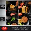 Cooking Utensil Set Premium 5 Piece Kitchen Utensil Set - Stainless Steel Handle and Nylon Faucet, Non-Stick, Heat Resistant, For Home, Kitchen Gift
