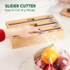 3-in-1 Packaging Storage Box with Cutter and Label, Cling Wrap
