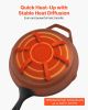 4 Piece Cast Iron Skillet Frying Pan Set 6 8 10 12 in with Silicone Handle Black