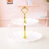 1pc; Plastic Dessert Display Table; Wavy European And American Style; Buffet Tea Break Cake Dessert Service Tray Fruit Plate