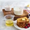 3-Piece Tapered Spout Nesting Plastic Measuring Cups Set, Clear