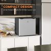 HOMCOM Mini Upright Freezer 1.1 Cu.Ft Compact Silver with Removable Shelves Home Appliances Chill Solution