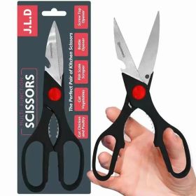 Food Scissors, Sharp Scissors With Walnut Tongs, Bottle Opener, Can Opener, Vegetable Cutting Scissors, Chopping Scissors, USPS Shipping, Supports Sel
