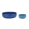 Mainstays Bamboo Melamine Serving Bowl And Dip Bowl Set Blue Designer Collection By Becky G And Alejandra