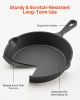 4 Piece Cast Iron Skillet Frying Pan Set 6 8 10 12 in with Silicone Handle Black