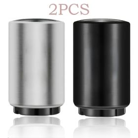 Stainless Steel Automatic Bottle Openers (2-Pack) - Effortless One-Handed Operation with Built-In Magnetic Cap Holder