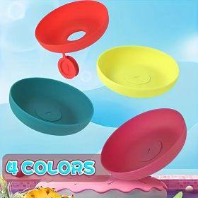 4pcs Silicone Ice Cream Holder Stand Set, Summer Popsicle Holder, Leak-Proof Cone Support with Drip Guard