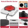 1200W Electric Infrared Single Burner Portable Heating Hot Plate Stove Countertop RV Hotplate with 7.5' Glass Cooktop Stepless Temperature Adjustments