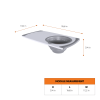 Cutting Board With Strainer White And Grey