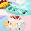 2pcs Sets Popsicle Silicone Mold Blue; Household Refrigerator Homemade Ice Cream Mold; Summer Popsicle Silicone Mold