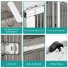 3Pcs Foldable Storage Bins with Lid 4 Doors Collapsible Stackable Closet Organizer Containers with Lock 4Pcs Wheels