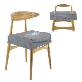 4Pack Waterproof Dining Chair Slipcovers Stretch Chair Seat Slipcovers Removable Washable Jacquard Seat Covers for Dining Room (Option: 4PcsSeatCoverGrey)