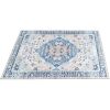6x9FT Vintage Area Rug Modern Non Slip Carpet Boho Low Pile Soft Rug Waterproof Machine Washable Rug for Living Room Bedroom Kitchen Dining Room Under