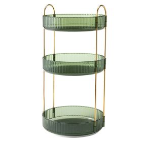 3 Tier Rotating Organizer 360° Spinning  Storage Tray 55LBS Load Countertop Shelves for Bottles (Option: MakeupOrganizerGreen)