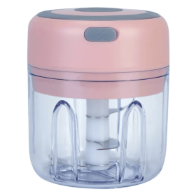 Mini Electric Garlic & Vegetable Chopper (SEE MY BLOG) With 8.45OZ Capacity Cordless (Color: Pink)