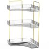 Kitchen Countertop Organizer 3 Tier Corner Storage Shelf Vanity Tray Clear Corner Rack for Kitchen Bedroom Bathroom