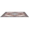 6x9FT Vintage Area Rug Modern Non Slip Carpet Boho Low Pile Soft Rug Waterproof Machine Washable Rug for Living Room Bedroom Kitchen Dining Room Under