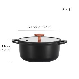 Soup Pot (Option: Black-24cm)