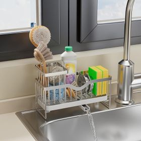 Kitchen Household Wall-mounted Multifunctional Multi-layer Carbon Steel Cleaning Supplies Rack,Please Note That This Product Is Shipped By Yourself Fo (Color: Black)