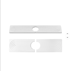 Diatomaceous Earth Sink Tray Stone Home Sink Caddy Kitchen Instant Dry Sink Organizer (Color: White)