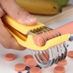 Kitchen Supplies Banana Slicer 304 Stainless Steel Ham Sausage Cutter (Quantity: 2Pcs)
