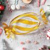 Christmas Candy Glass Plate, Christmas Theme Serving Tray for Holiday Desserts, Cookies & Candy Display, Festive Party Bowl