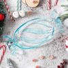 Christmas Candy Glass Plate, Christmas Theme Serving Tray for Holiday Desserts, Cookies & Candy Display, Festive Party Bowl