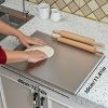 Stainless Steel Cutting Board for Kitchen - Large 304 Chopping Boards with Lid and Non-Slip Pad for Countertop